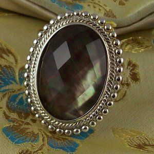 Honora Mother-of-Pearl Oval Doublet Ring